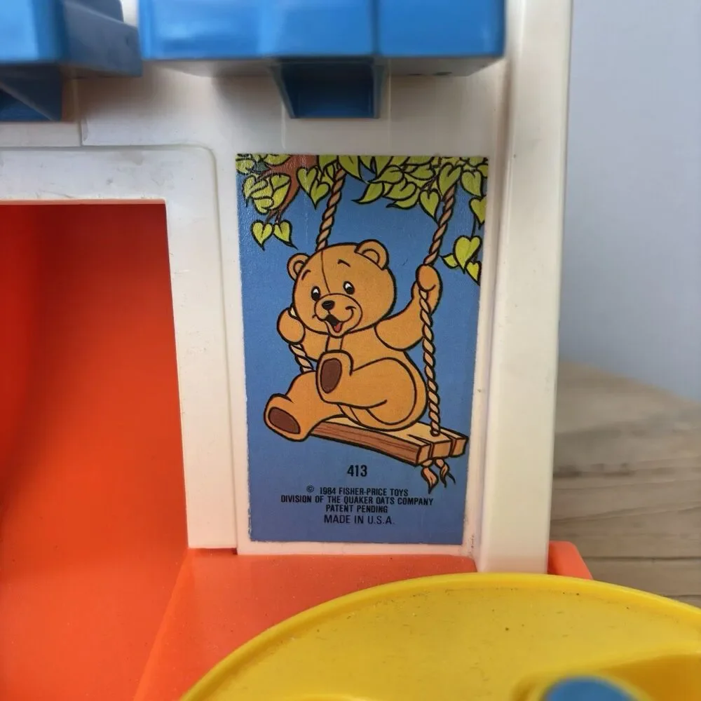 Vtg Fisher Price 1984 Playground 3 Bear Shape Sorter Educational Toy USA Made